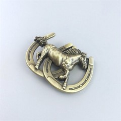 Antique Bronze Plated Horse Horseshoe Belt Buckle also Stock in the US