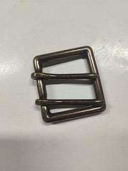 Men Retro Brass Double Tongue Pin Prong DIY Metal Belt Buckle Fits 40MM Straps
