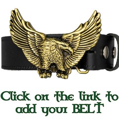 Flying Eagle Belt Buckle Cowboy Western Indian American Eagle Bronzed Finish