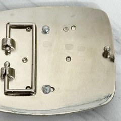 Rhinestone Studded O Letter Initial Monogram Silver Tone Belt Buckle
