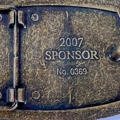 The American Veterans Disabled For Life Memorial Belt Buckle 2007 Sponsor