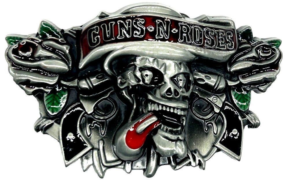 Guns N&rsquo; Roses Hard Rock Music Band Enameled Belt Buckle New
