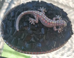 Jodi&rsquo;s Designs Rhineston Lizard Belt Buckle