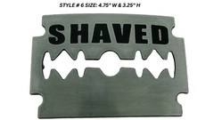 Razor Blade Belt Buckles Barber Shop Hairdresser Hair Stylist Tool Silver Chrome