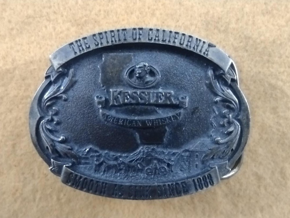 Kessler American Whiskey Belt Buckle Spirit of California Limited Edition 1993