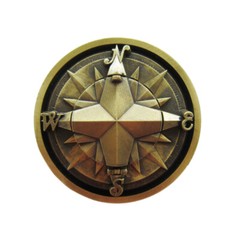 Antique Bronze Plated Compass Belt Buckle also Stock in the US