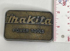 Makita Power Tools Belt Buckle Advertising Promotional USA Bronze Color