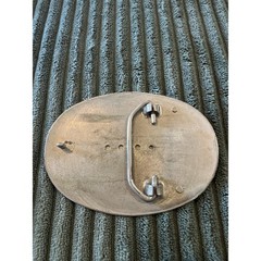 Western Cowboy Floral Scroll Oval Belt Buckle Mens Womens Silver Tone Rodeo