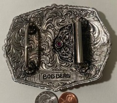 Nice 2010 Metal Belt Buckle, IHSRA, Queen, Crown, Silver and Brass, Horse, Bob