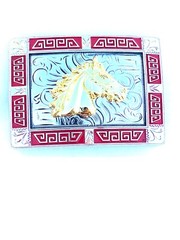 Western Buckle Gold Silver Red Horse Head Cowboy Buckle 2 » Hebilla Vaquero