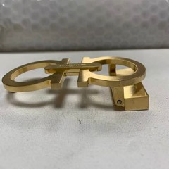 Ferragamo Brushed Gold Gancini Style Copper Belt Buckle for 3.5cm Straps