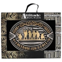 Montana Silversmiths Attitude Freedom Isn&rsquo;t Free Soldier Western Belt Buckle