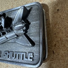 1980 belt buckle NASA Space Shuttle 3.25&Prime; long great condition unused