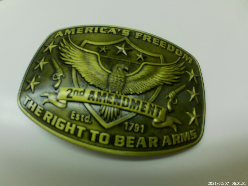 Belt Buckle, NEW, America&rsquo;s Second Amendment, Right to Bear Arms, Guns, Western