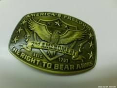 Belt Buckle, NEW, America&rsquo;s Second Amendment, Right to Bear Arms, Guns, Western