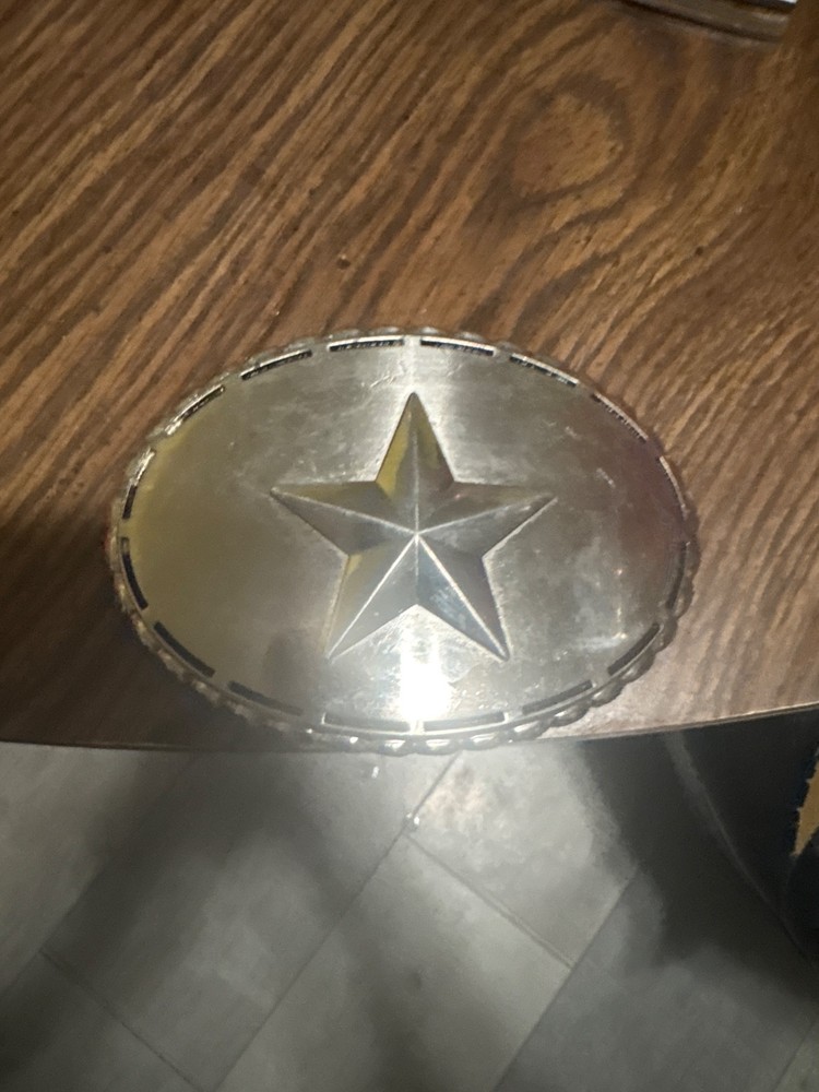 NEW! 5 POINT STAR METAL BELT BUCKLE WESTERN HEBILLA ESTRELLA #137