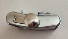 Hustler Stainless Steel Flask Metal Removable Concealed Belt Buckle 2005