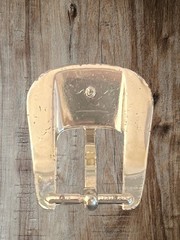 Tandy Leather Western 3/4” Two Tone Belt Buckle W-Crystals