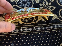 Western Buckle Gold Red Silver Longhorn Cowboy 2 »Buckle Hebilla Vaquero Toro