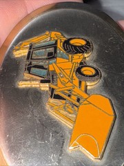 Vintage Case Loader Backhoe Construction Tractor Belt Buckle Gold