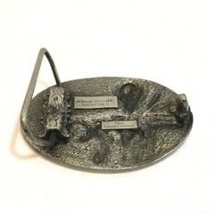 Vintage 1985 Idea Craft Limited Edition Silver Tone Belt Buckle WXB 3&Prime; x 2.2&Prime;