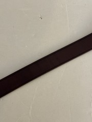 Chacon Unisex Size 30 Red or Brown Leather Sterling Silver Buckle Belt