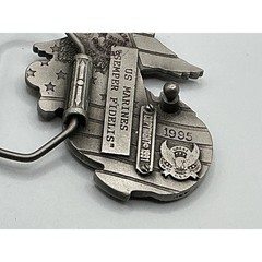 Vintage 1991 US Marines Semper Fidelis EGA Belt Buckle Great American Products