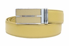 Belt men&rsquo;s automatic automatic belt yellow mud grid belt grid shortable