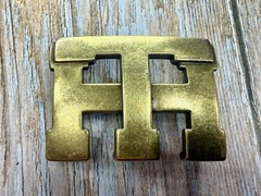Tommy Hilfiger Monogram TH American Clothing Brand Apparel BrassTone Belt Buckle