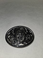 Vintage Avon Silver Saddle Belt Buckle Western Floral Scrollwork Cowboy 1970s