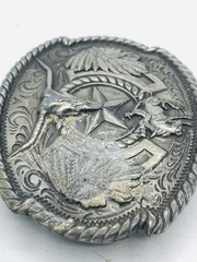 Vintage Nocona® Men&rsquo;s Oval Berry Edge Steer Skull Belt Buckle Z7