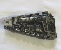 Vintage 1970&rsquo;s Belt Buckle Bergamont Brass Locomotive Railroad Train 1002