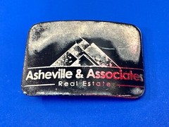Asheville And Associates Real Estate Realtor Company Vintage Belt Buckle