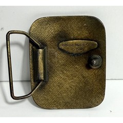 Vintage Indiana Metal Craft 1976 Brass Bass Fishing Belt Buckle Jumping Fish