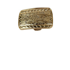 Vintage Unbranded Made in USA Bright Gold Tone Ornate Western Belt Buckle