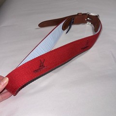Vineyard Vines Jetty Red Cotton Leather Canvas Club sailboat size 32