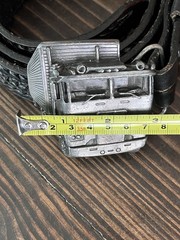 BERGAMOT BRASS WORKS B-38 BELT BUCKLE Vintage 1978 USA Semi Truck Big Rig Pewter