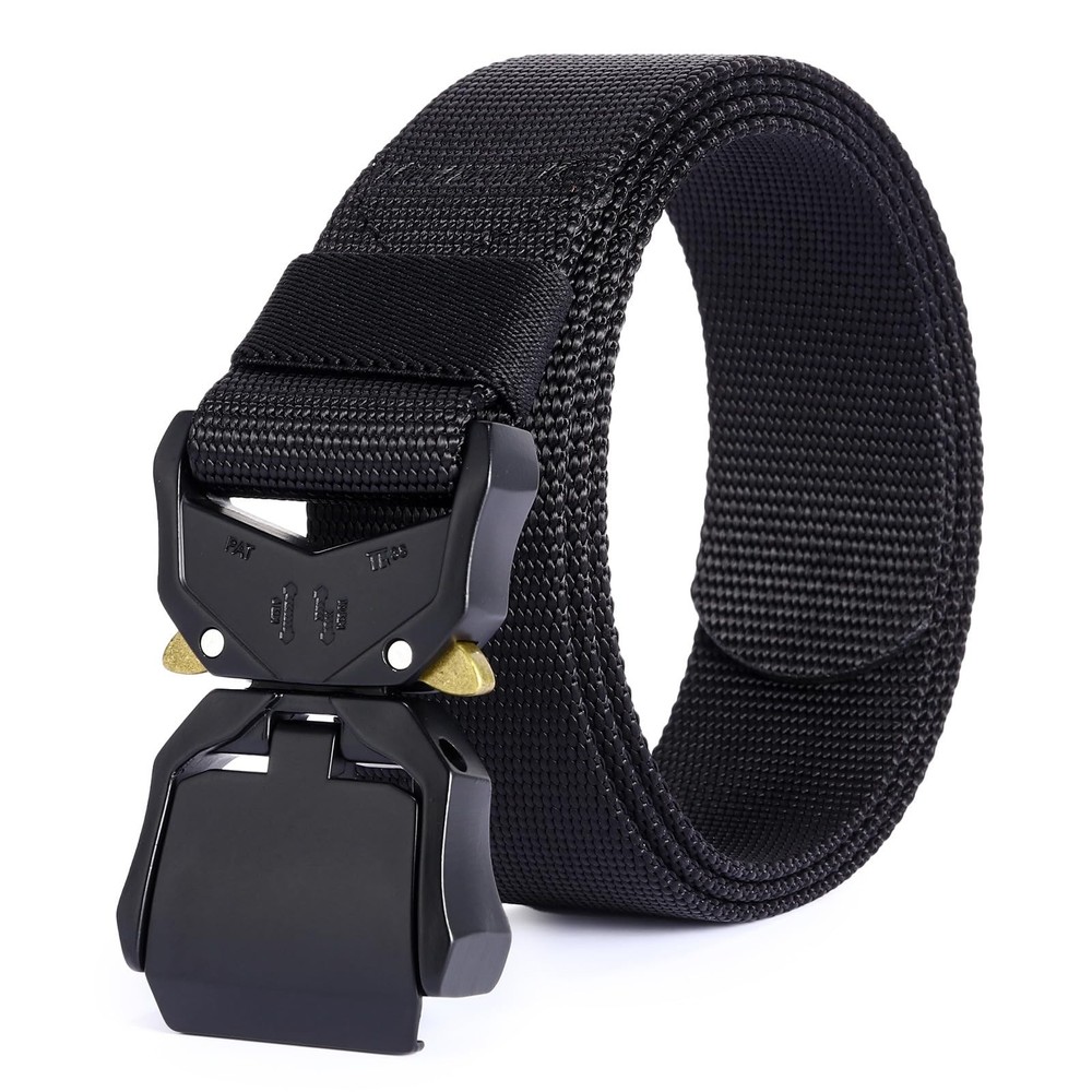 YiwerDer Nylon Belts for Men, Medium size fits Waist 36&Prime;-42&Prime;, Black