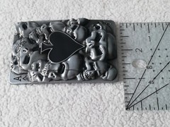 Patriotic American USA Ace Of Spades Skulls Metal Belt Buckle Unisex New.