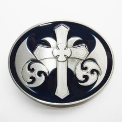 NEW CELTIC CROSS IRISH BLUE MEDIEVAL GOTHIC BELT BUCKLE