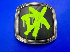 D Generation X WWE Silver DX Black Green Metal 2006 Wrestling Used Belt Buckle