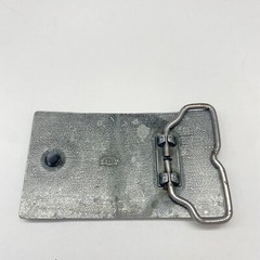Excel Belt Buckle Metal Pewter tone Raised Lettering Made in USA Vintage