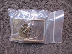 AMERICAN EAGLE 3&Prime; x 2&Prime; BRASS BELT BUCKLE NEW IN NORDSTROMS BOX