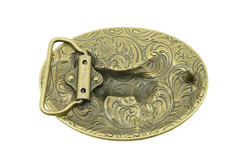Elk Wildlife Western Bronze Plated Metal Belt Buckle