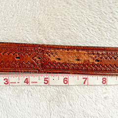 Agate Cabochon Stone Vintage Silver Color Belt Buckle with Braided Leather Belt