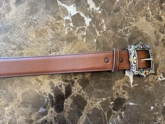 LARGE James Reid artist MVR Sterling Silver .925 18k Gold Ruby Belt buckle set✅