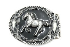 Original Western Horse Cowboy Rodeo Enamel Metal Belt Buckle