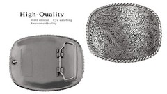 Western Antique Floral Engraved Rope Edge Design Belt Buckle fits 1-1/2&Prime;(38mm)