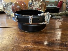 Pat Areias James Reid Dgn Sterling Silver Belt Buckle Set 36-38-1.3/8”-1✅nu