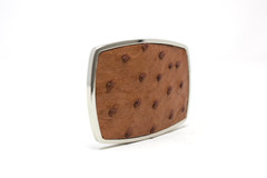 Ostrich Belt Buckle, Exotic Belt Buckle, ( 1.5 ») Removable Western Buckle